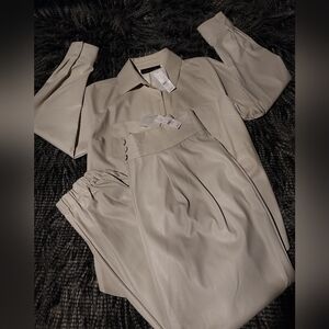 Gabrielle Union Faux Leather Pants Set